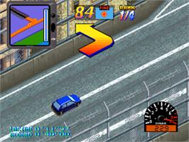 In game image of Over Top on the SNK Neo-Geo CD.
