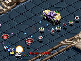 In game image of Viewpoint on the SNK Neo-Geo CD.
