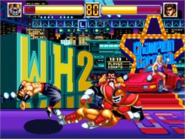 In game image of World Heroes 2 Jet on the SNK Neo-Geo CD.