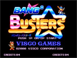 Title screen of Bang Bang Busters on the SNK Neo-Geo CD.