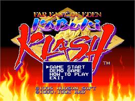 Title screen of Kabuki Klash: Far East of Eden on the SNK Neo-Geo CD.