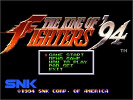 Title screen of King Of Fighters '94, The on the SNK Neo-Geo CD.