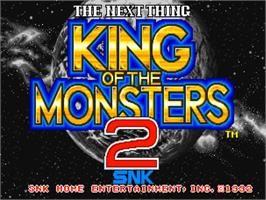 Title screen of King of the Monsters 2: The Next Thing on the SNK Neo-Geo CD.