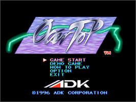 Title screen of Over Top on the SNK Neo-Geo CD.