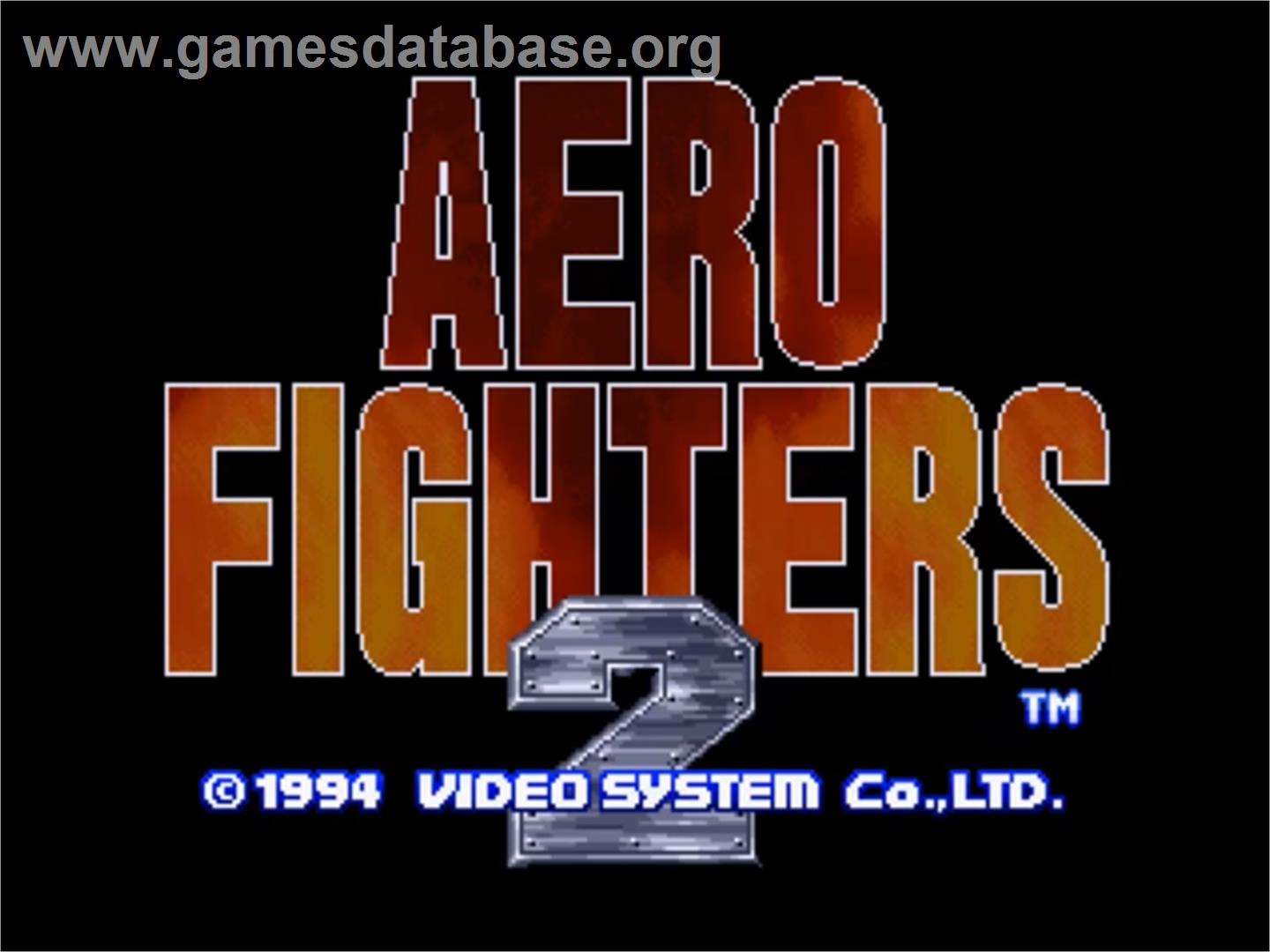 Aero Fighters 2 - SNK Neo-Geo CD - Artwork - Title Screen
