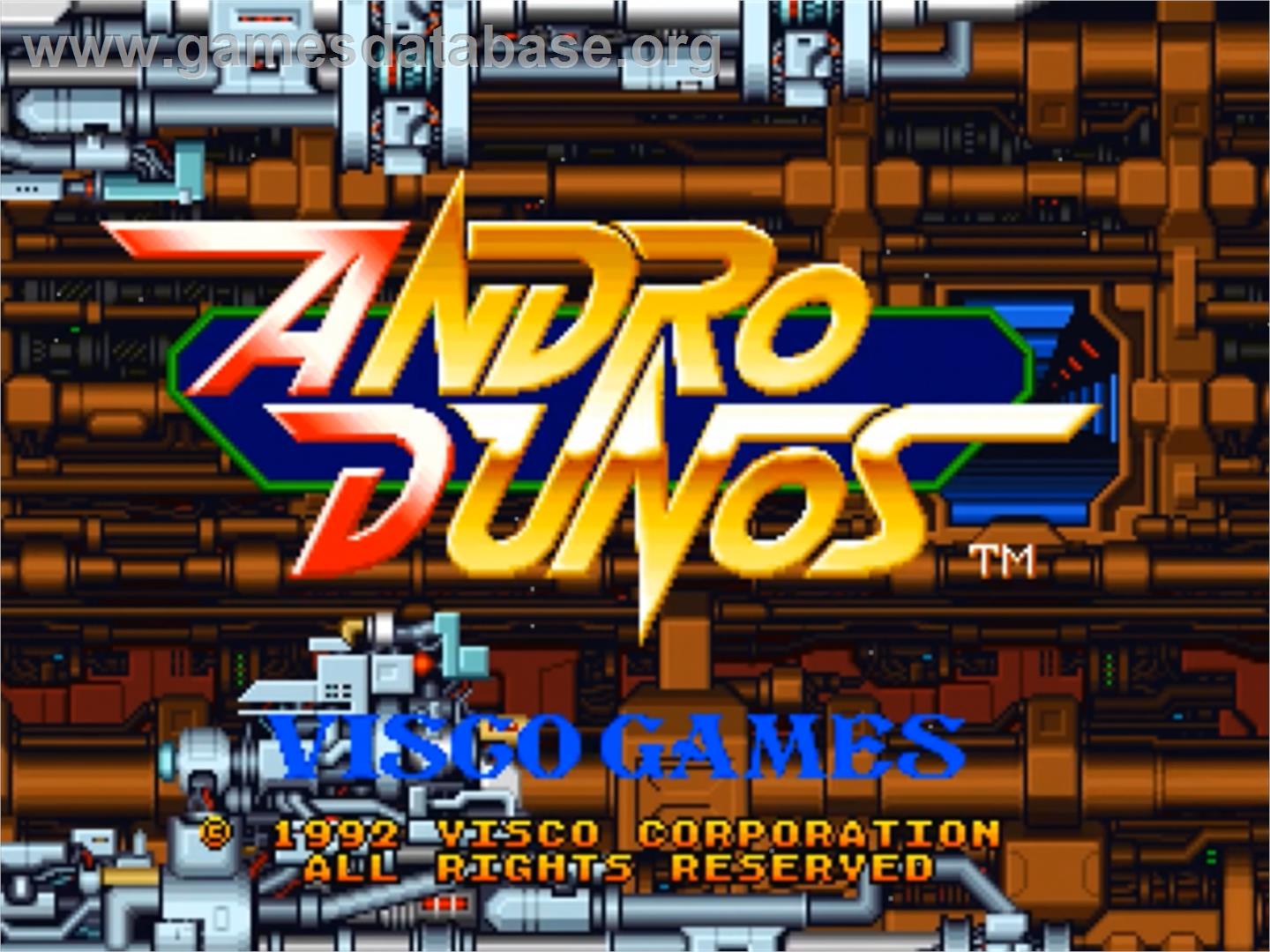 Andro Dunos - SNK Neo-Geo CD - Artwork - Title Screen