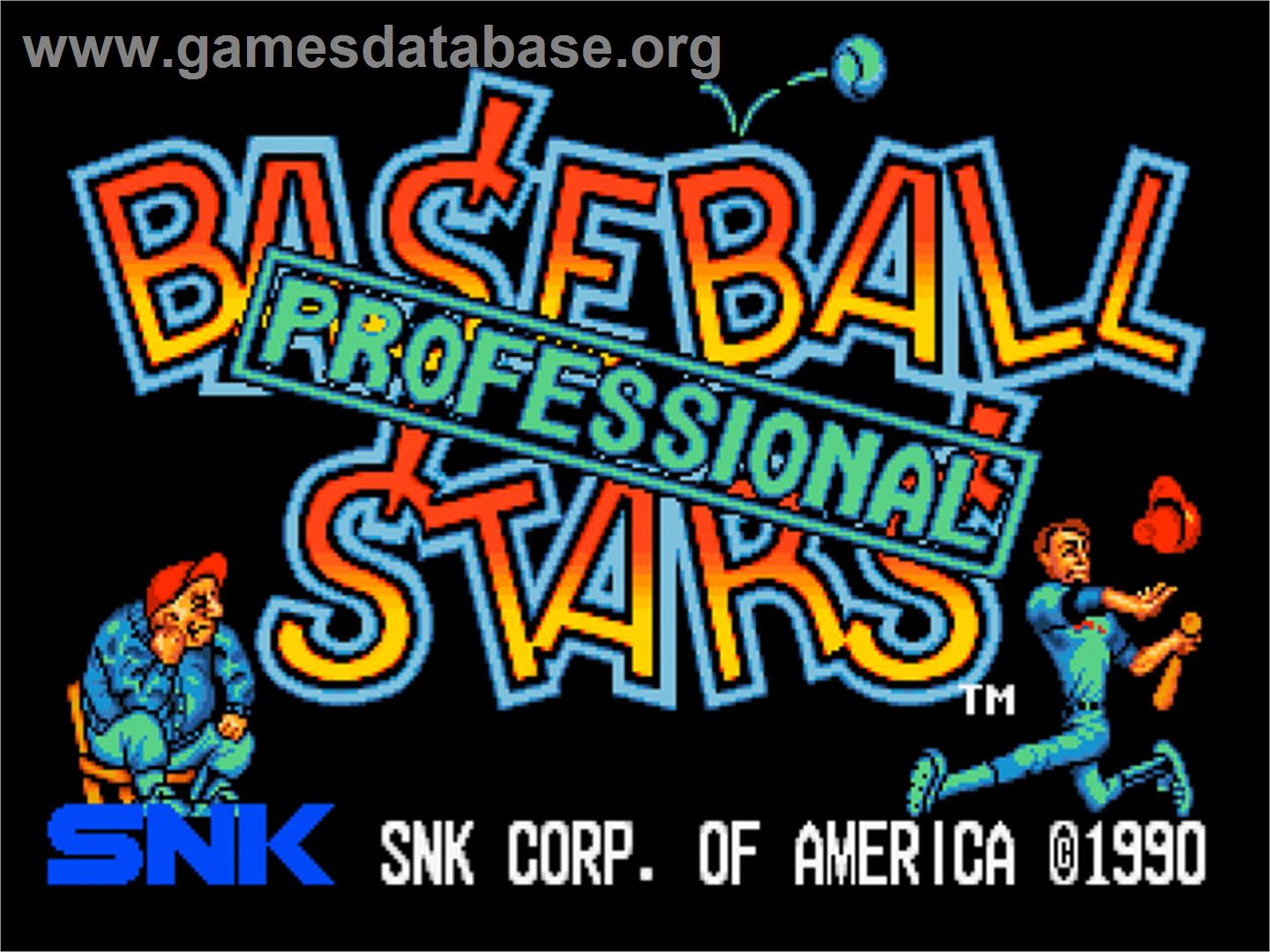 Baseball Stars Professional - SNK Neo-Geo CD - Artwork - Title Screen