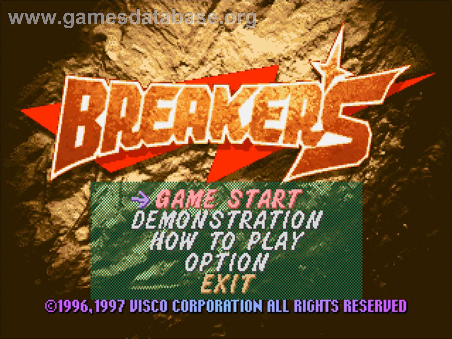 Breakers - SNK Neo-Geo CD - Artwork - Title Screen