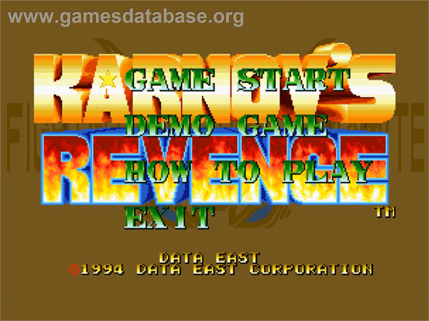 Karnov's Revenge - SNK Neo-Geo CD - Artwork - Title Screen