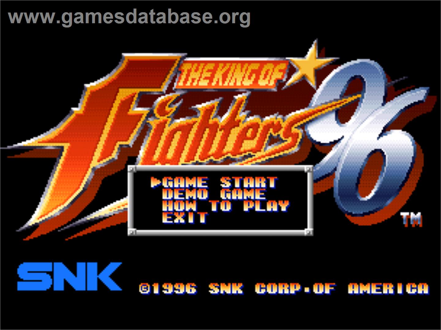 King Of Fighters '96, The - SNK Neo-Geo CD - Artwork - Title Screen