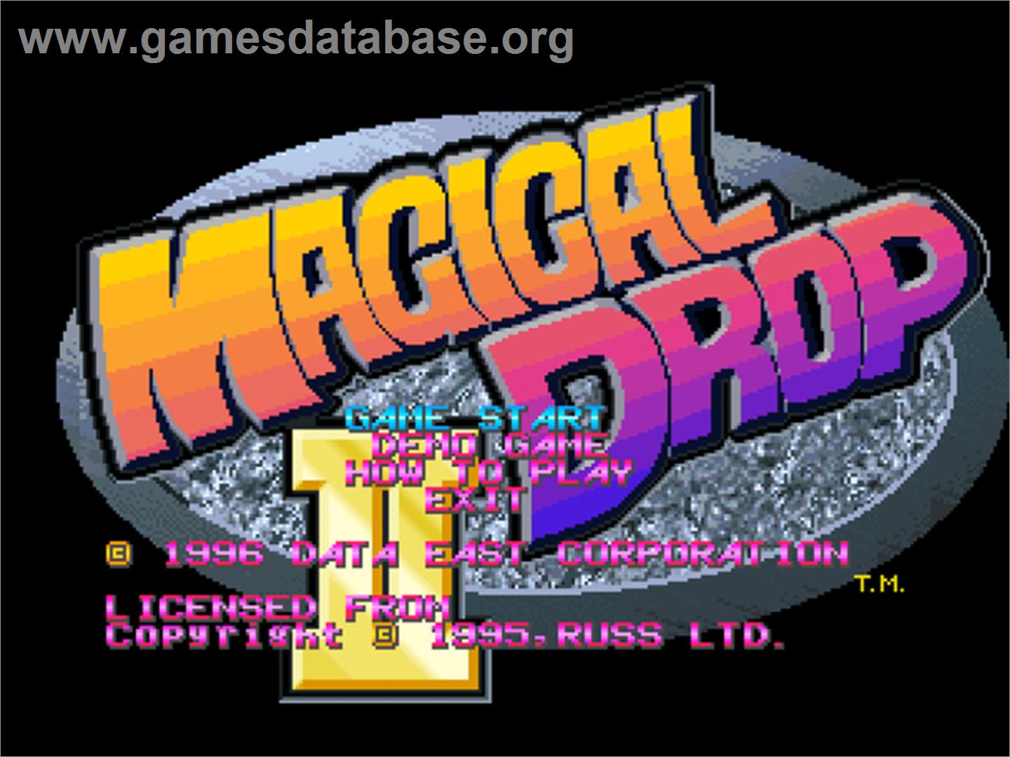 Magical Drop 2 - SNK Neo-Geo CD - Artwork - Title Screen