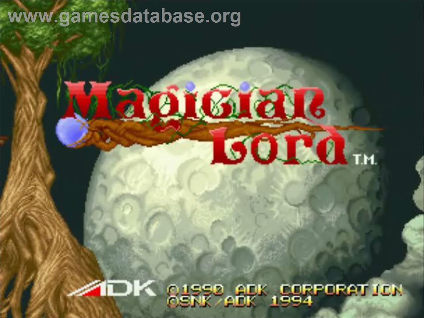 Magician Lord - SNK Neo-Geo CD - Artwork - Title Screen