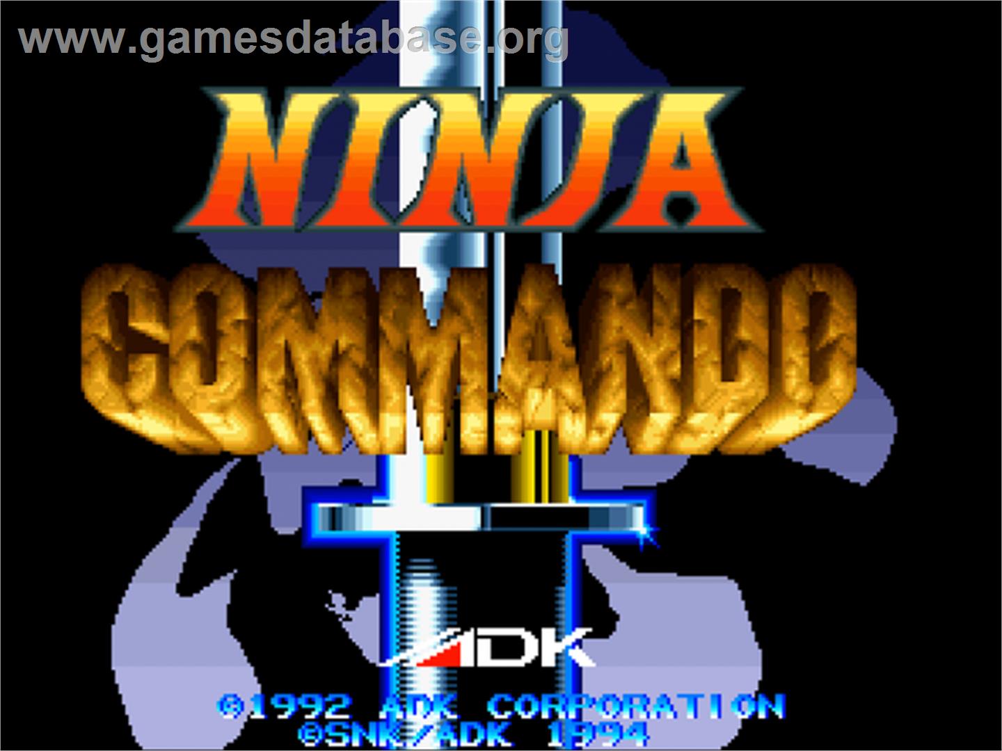 Ninja Commando - SNK Neo-Geo CD - Artwork - Title Screen