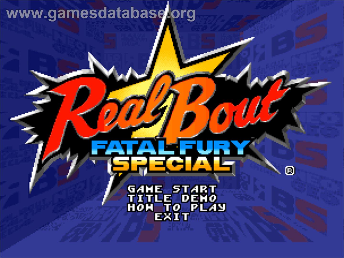 Real Bout Fatal Fury Special - SNK Neo-Geo CD - Artwork - Title Screen