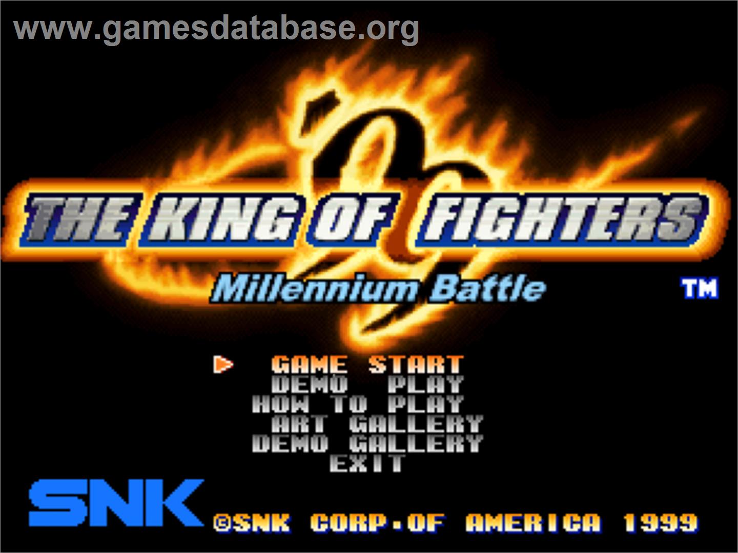 The King of Fighters '99: Millennium Battle - SNK Neo-Geo CD - Artwork - Title Screen
