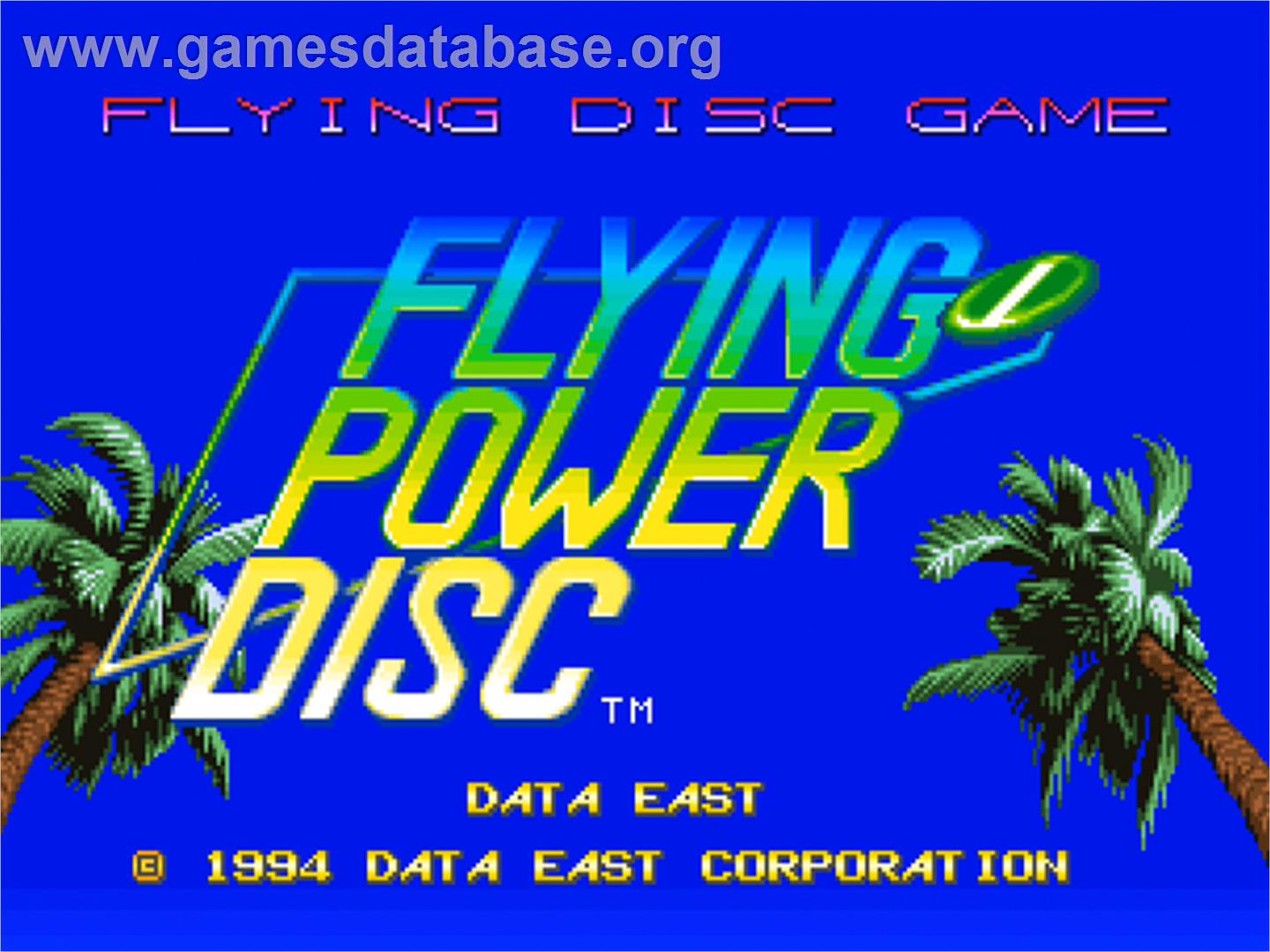 Windjammers - SNK Neo-Geo CD - Artwork - Title Screen