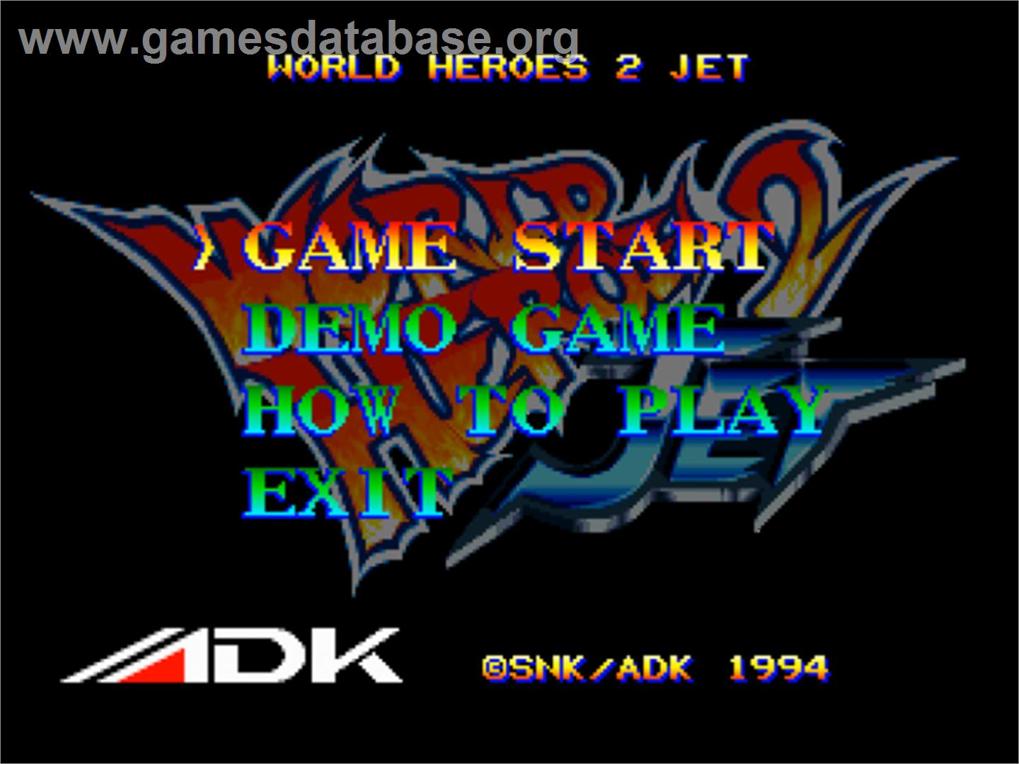 World Heroes 2 Jet - SNK Neo-Geo CD - Artwork - Title Screen