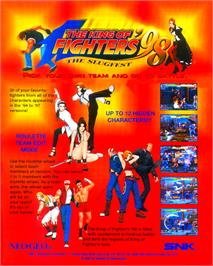 Advert for King Of Fighters '98 - The Slugfest / King Of Fighters '98 - Dream Match Never Ends, The on the SNK Neo-Geo MVS.