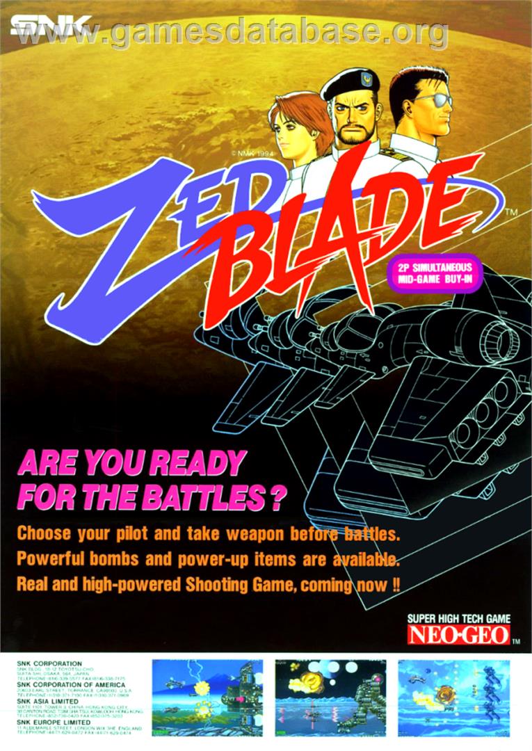 Zed Blade - SNK Neo-Geo AES - Artwork - Advert