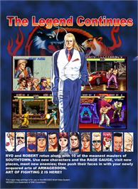 Box back cover for Art of Fighting 2 on the SNK Neo-Geo MVS.