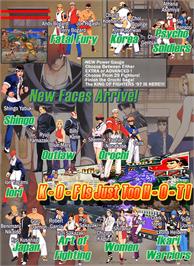 Box back cover for King Of Fighters '97, The on the SNK Neo-Geo MVS.