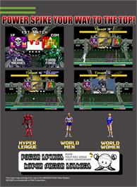 Box back cover for Power Spikes 2 on the SNK Neo-Geo MVS.