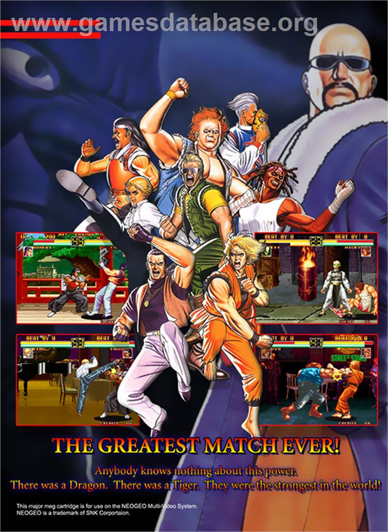 Art of Fighting - SNK Neo-Geo MVS - Artwork - Box Back