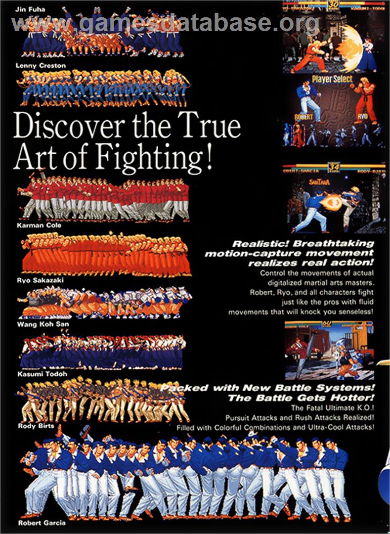 Art of Fighting 3 - The Path of the Warrior - SNK Neo-Geo MVS - Artwork - Box Back