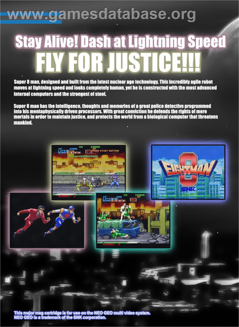 Eight Man - SNK Neo-Geo MVS - Artwork - Box Back
