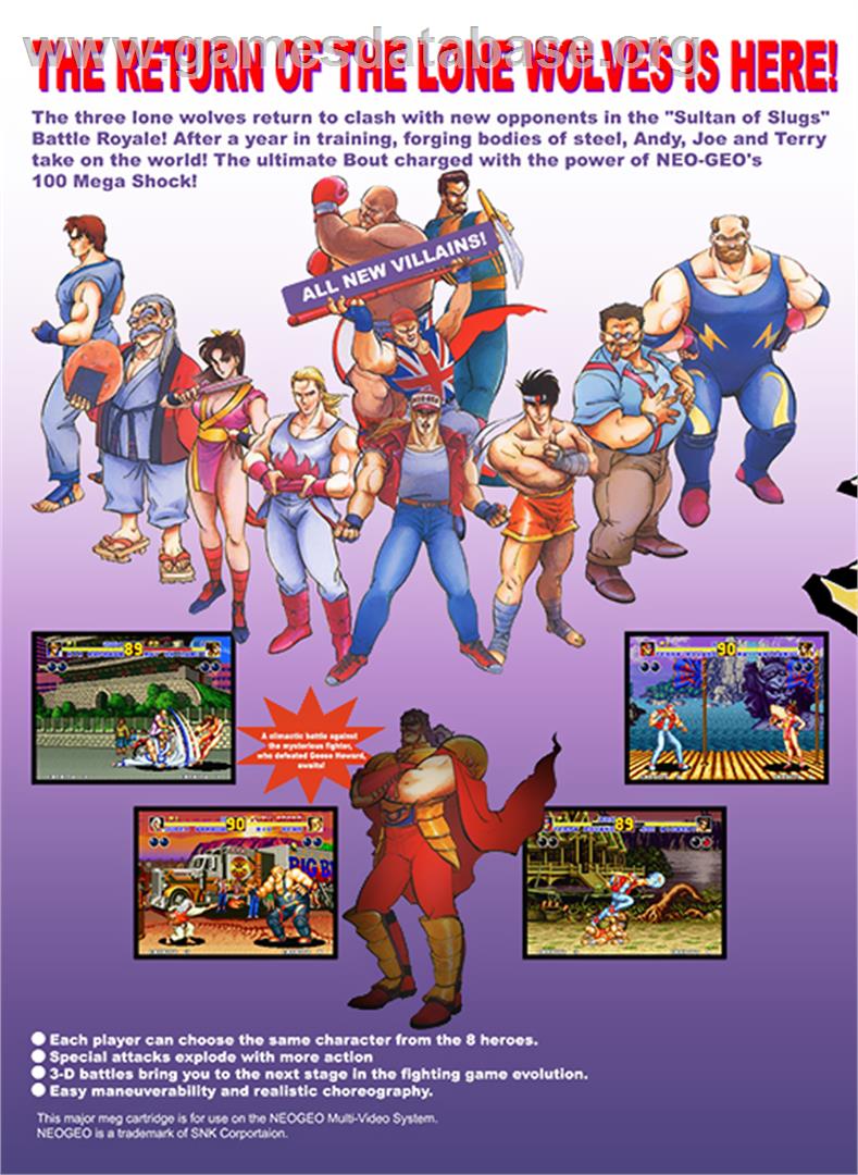 Fatal Fury 2 - SNK Neo-Geo MVS - Artwork - Box Back