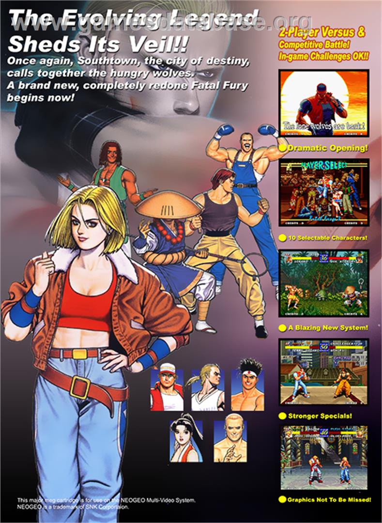Fatal Fury 3 - Road to the Final Victory - SNK Neo-Geo MVS - Artwork - Box Back