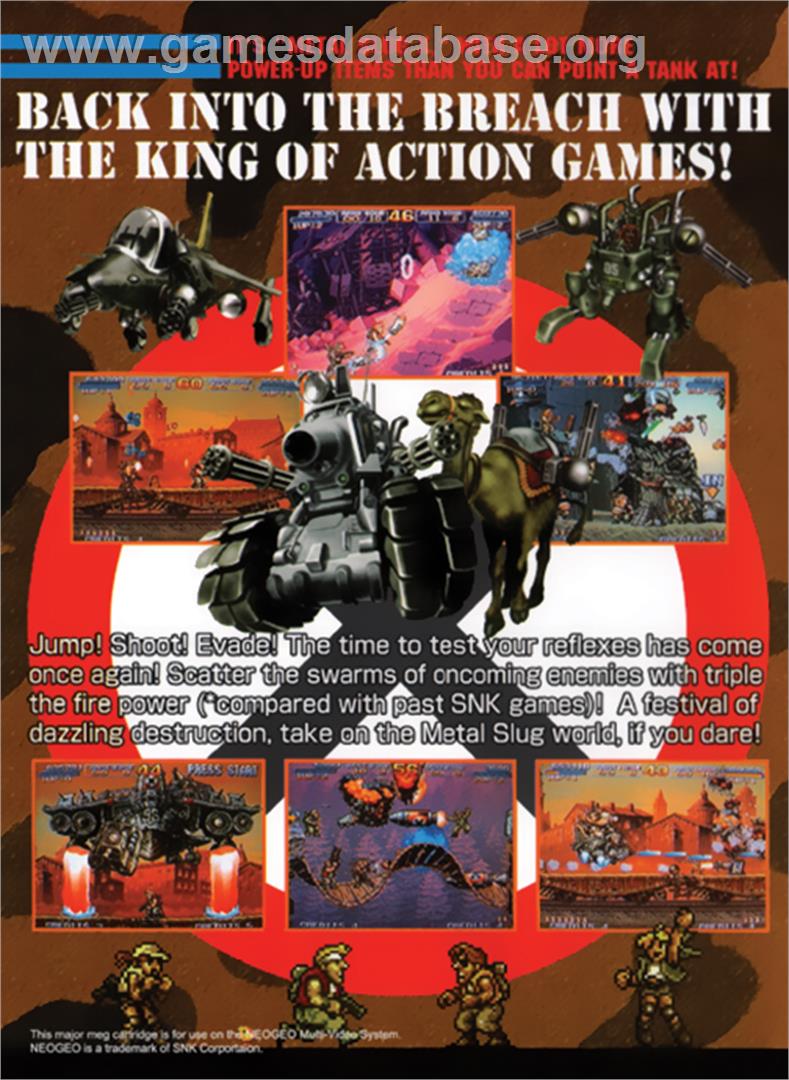 Metal Slug X - Super Vehicle-001 - SNK Neo-Geo MVS - Artwork - Box Back