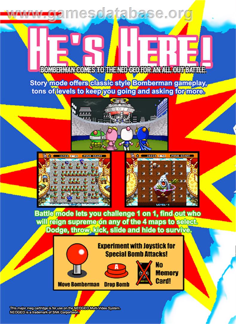 Neo Bomberman - SNK Neo-Geo MVS - Artwork - Box Back