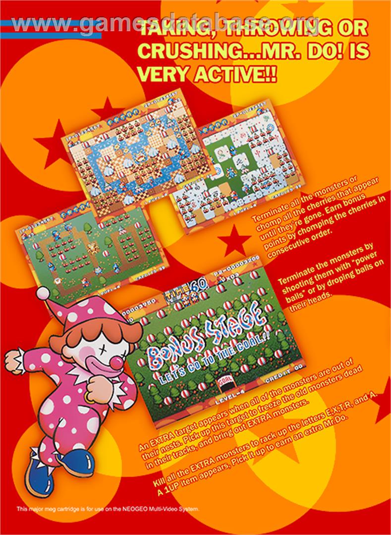 Neo Mr. Do! - SNK Neo-Geo MVS - Artwork - Box Back