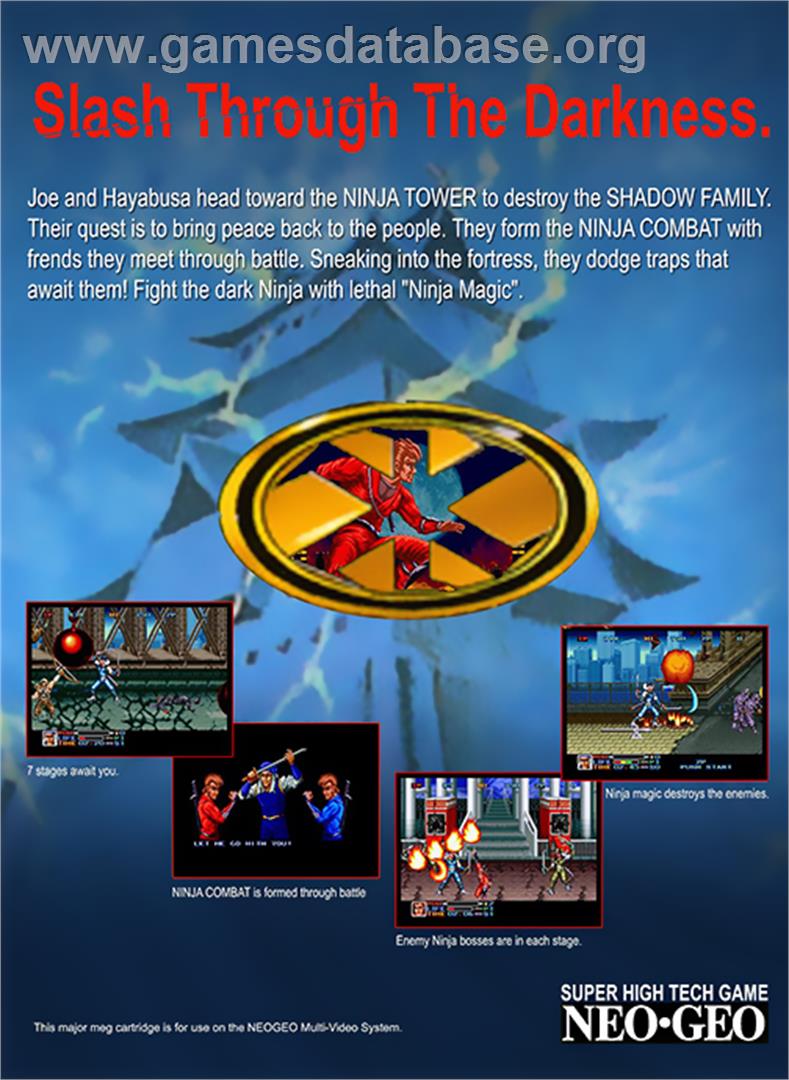 Ninja Combat - SNK Neo-Geo MVS - Artwork - Box Back