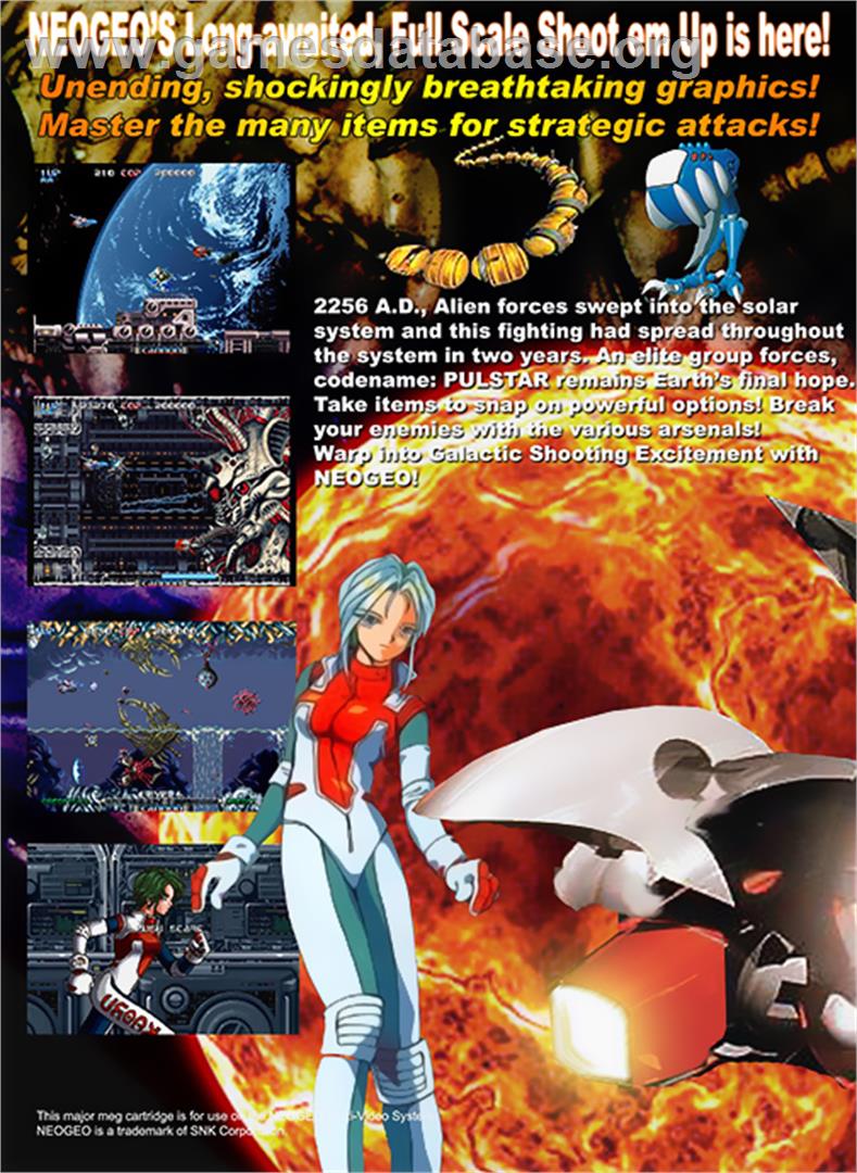 Pulstar - SNK Neo-Geo MVS - Artwork - Box Back