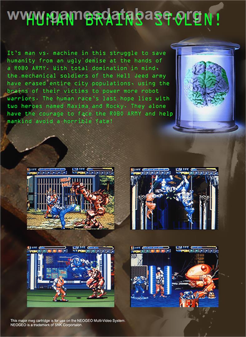 Robo Army - SNK Neo-Geo MVS - Artwork - Box Back