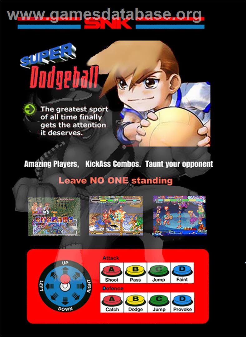 Super Dodge Ball - SNK Neo-Geo MVS - Artwork - Box Back