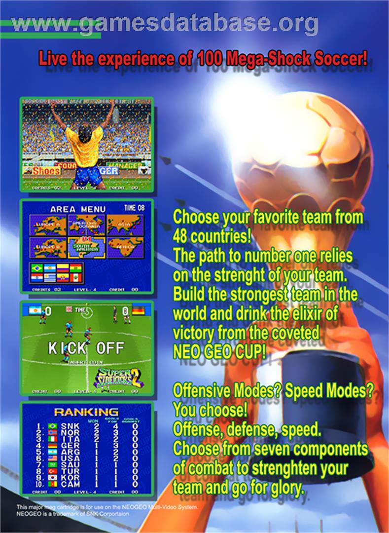 Super Sidekicks 2 - The World Championship - SNK Neo-Geo MVS - Artwork - Box Back