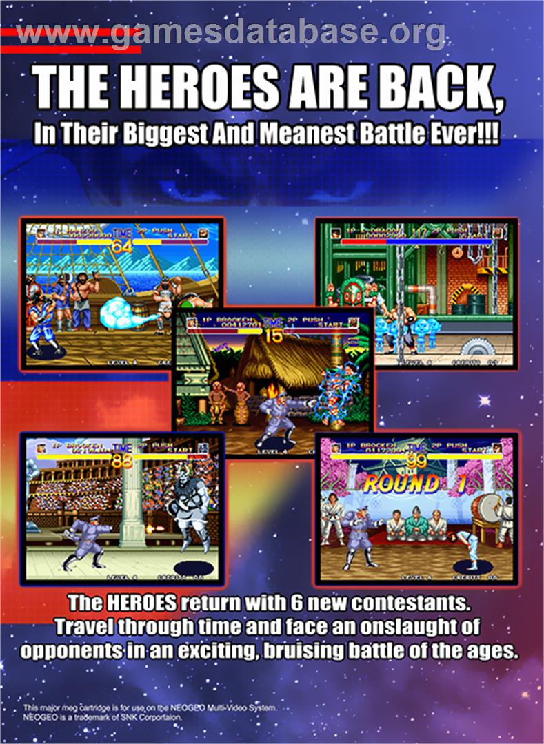 World Heroes 2 - SNK Neo-Geo MVS - Artwork - Box Back