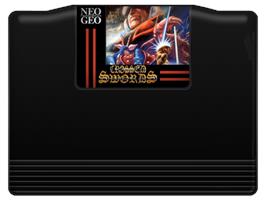 Cartridge artwork for Crossed Swords on the SNK Neo-Geo MVS.