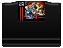 Cartridge artwork for Metal Slug 4 on the SNK Neo-Geo MVS.