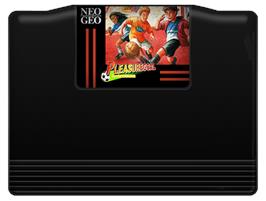 Cartridge artwork for Pleasure Goal on the SNK Neo-Geo MVS.