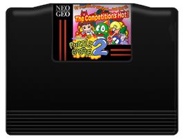 Cartridge artwork for Puzzle Bobble 2 on the SNK Neo-Geo MVS.