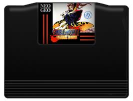 Cartridge artwork for Samurai Shodown 4 on the SNK Neo-Geo MVS.