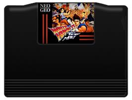 Cartridge artwork for World Heroes 2 Jet on the SNK Neo-Geo MVS.