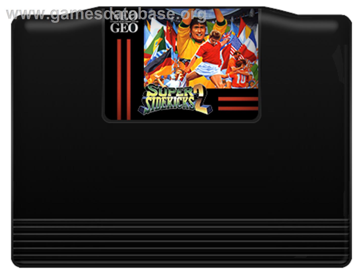 Super Sidekicks 2 - The World Championship - SNK Neo-Geo MVS - Artwork - Cartridge