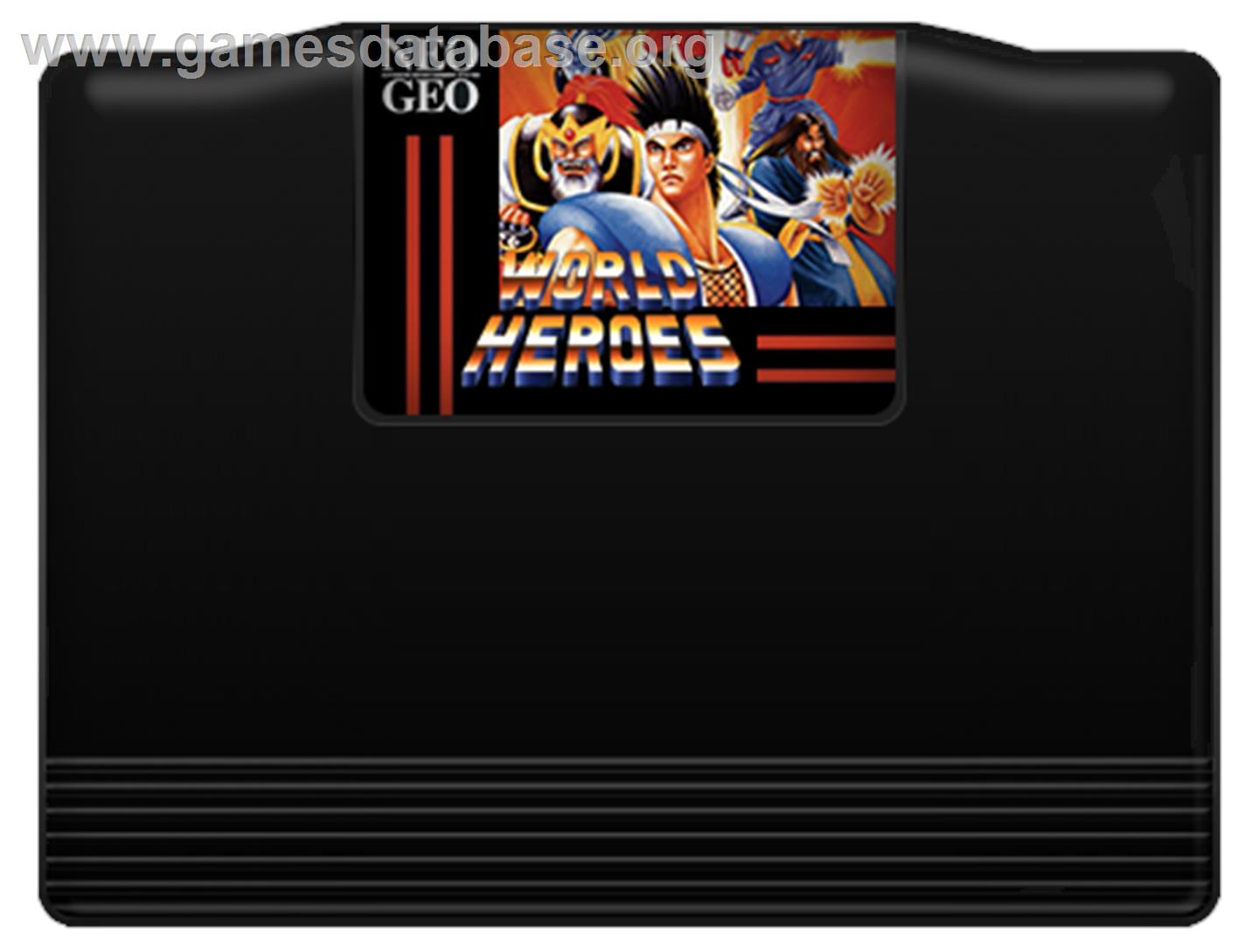 World Heroes - SNK Neo-Geo MVS - Artwork - Cartridge