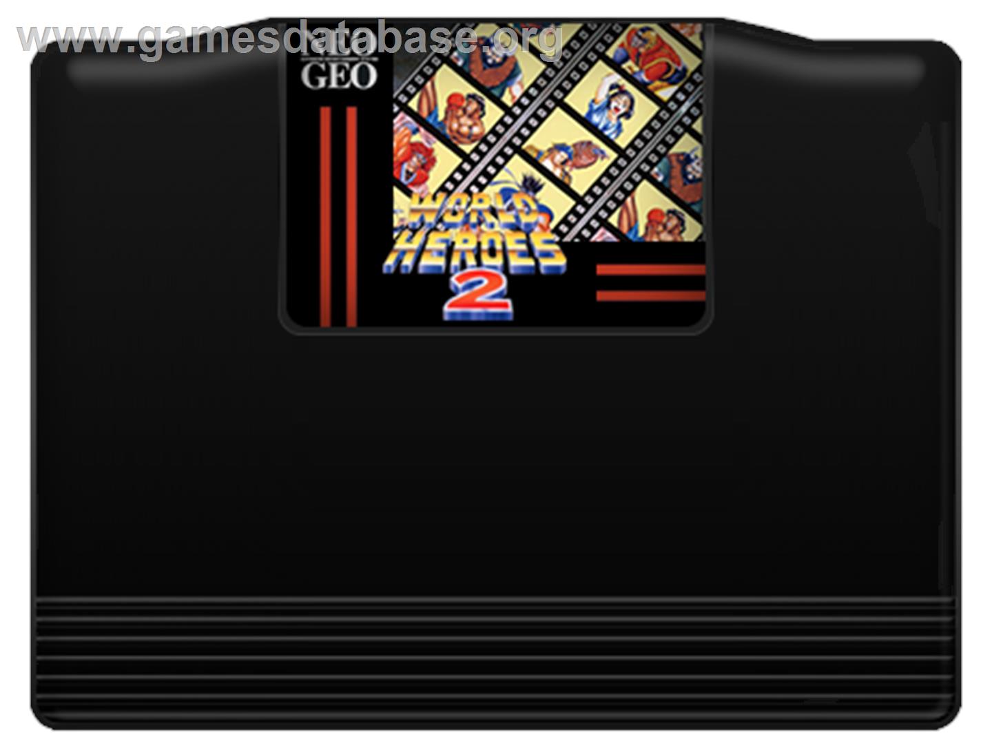 World Heroes 2 - SNK Neo-Geo MVS - Artwork - Cartridge