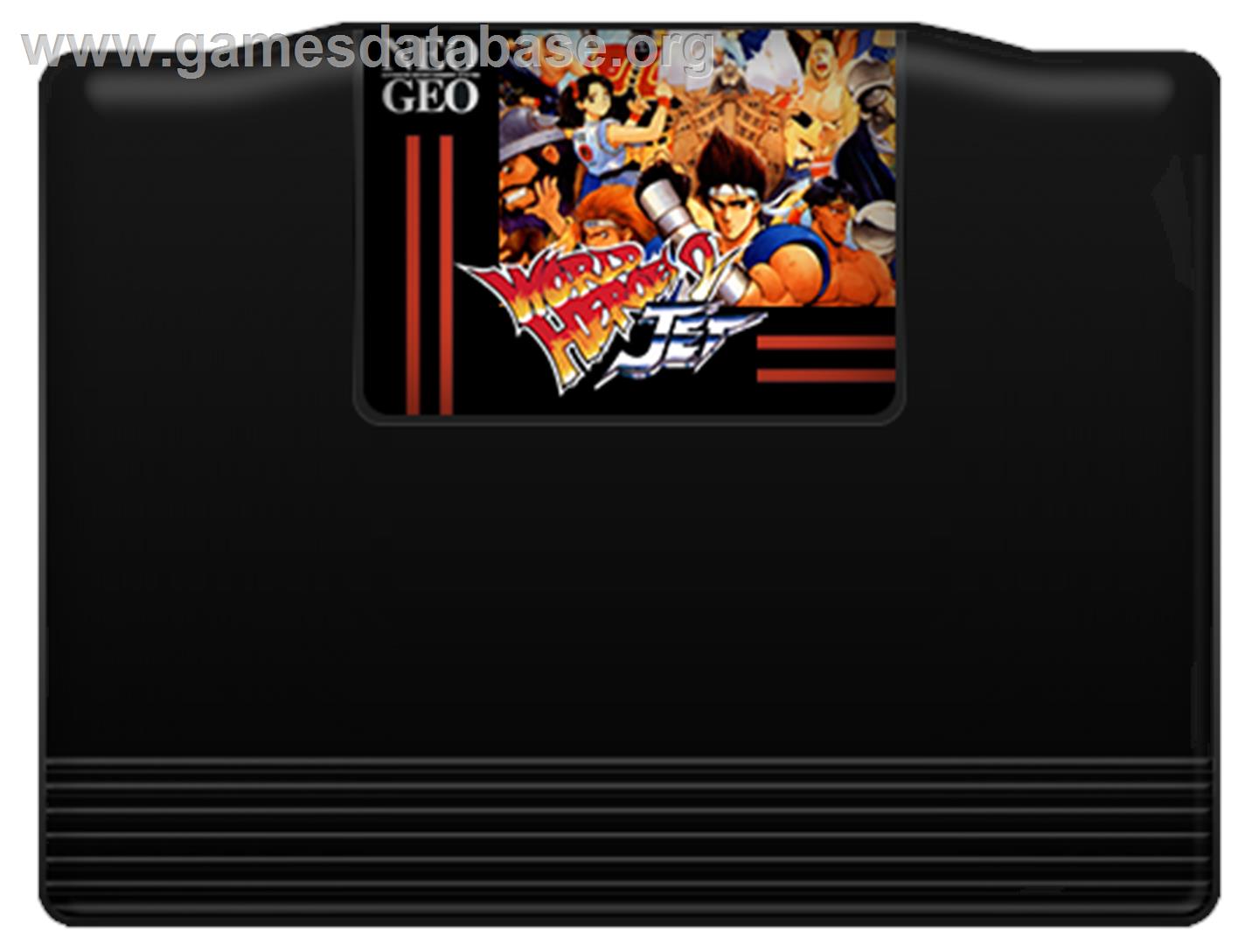 World Heroes 2 Jet - SNK Neo-Geo MVS - Artwork - Cartridge